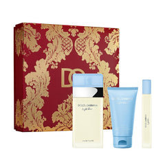 Light Blue de Dolce & Gabbana para mujer, 3.4 oz EDT, set de regalo de 3 piezas