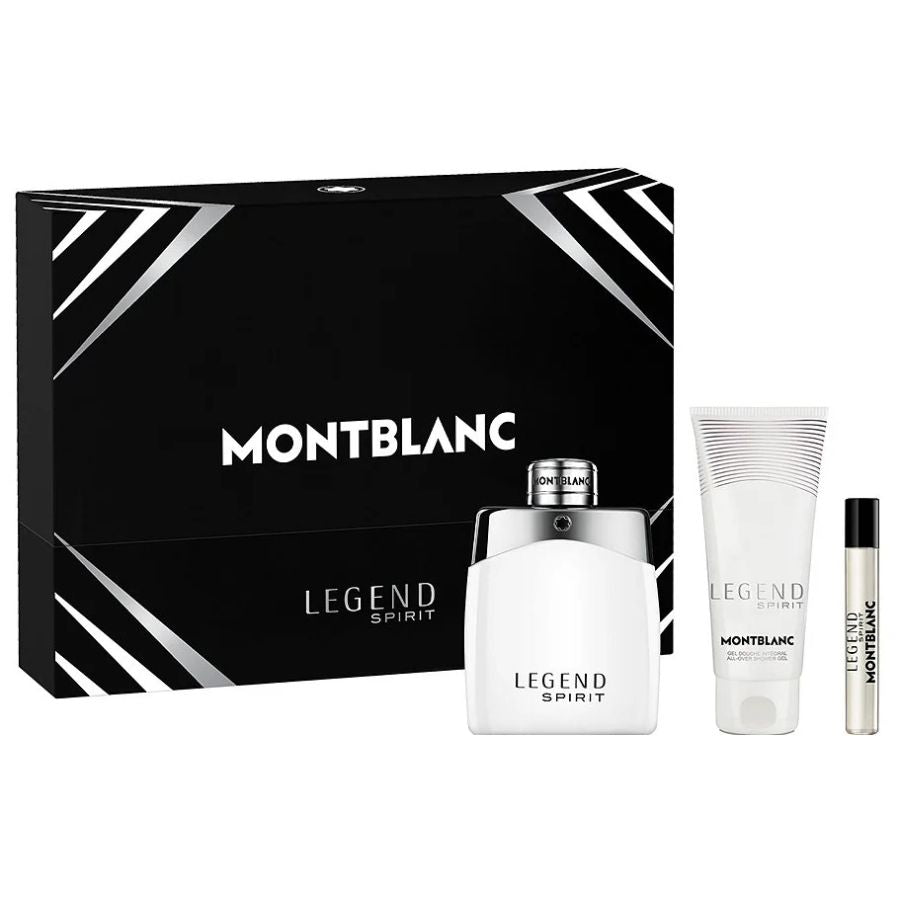 Legend Spirit by Montblanc for Men 3.4 oz EDT 3pc Gift Set - PLA
