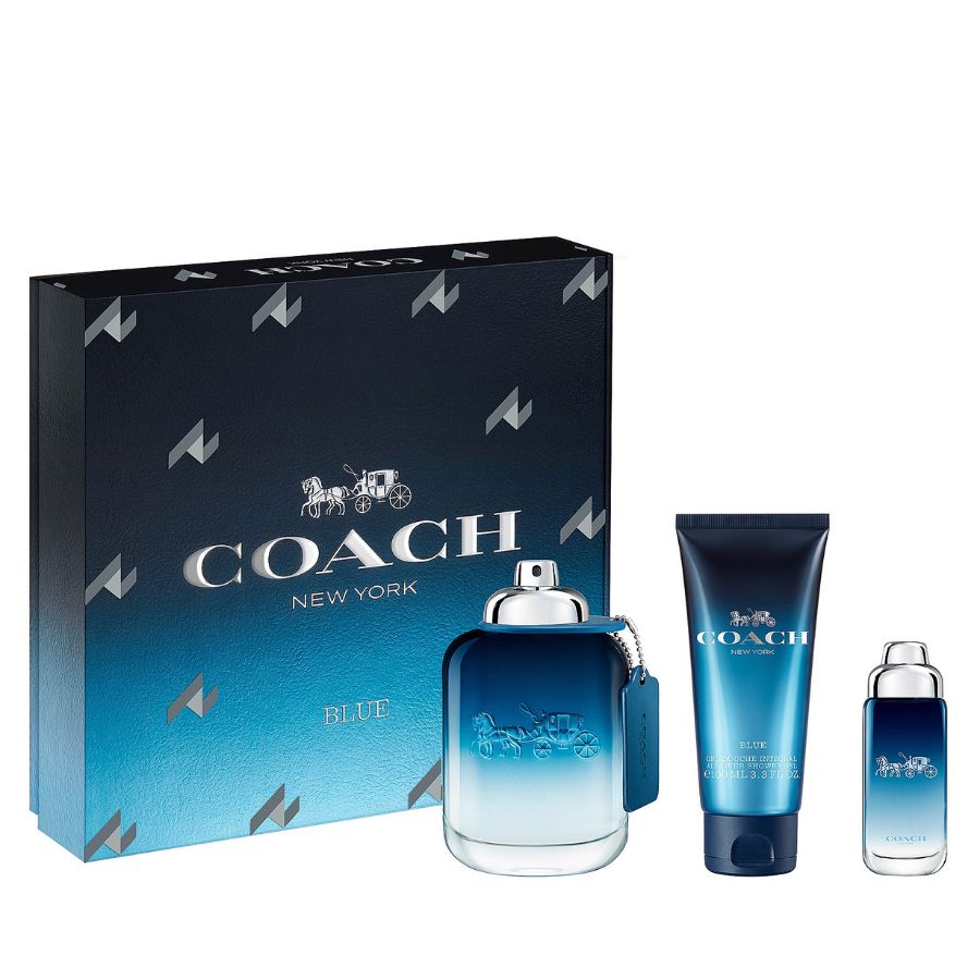 Coach Blue by Coach for Men 3.4 oz EDT 3pc Gift Set - PLA