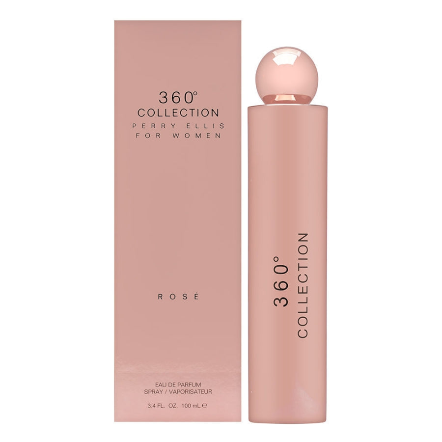 Perry Ellis 360 Collection Rose 3.4 oz EDP rose-gold bottle