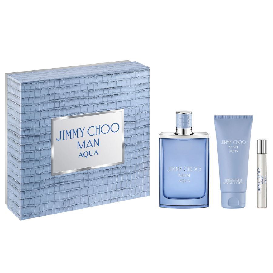 Jimmy Choo Aqua by Jimmy Choo for Men 3.4 oz EDT 3pc Gift Set - PLA
