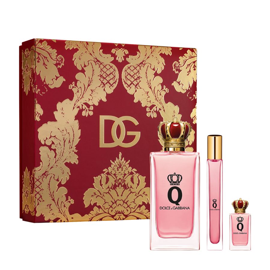 Q by Dolce & Gabbana for Women 3.4 oz EDP 3pc Gift Set - PLA