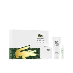 Blanc de Lacoste para hombre, 3.4 oz EDT, set de regalo de 3 piezas