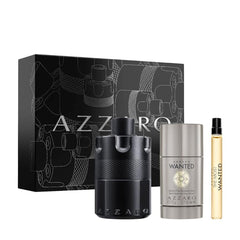 The Most Wanted de Azzaro para hombre, 3.4 oz EDP, set de regalo de 3 piezas