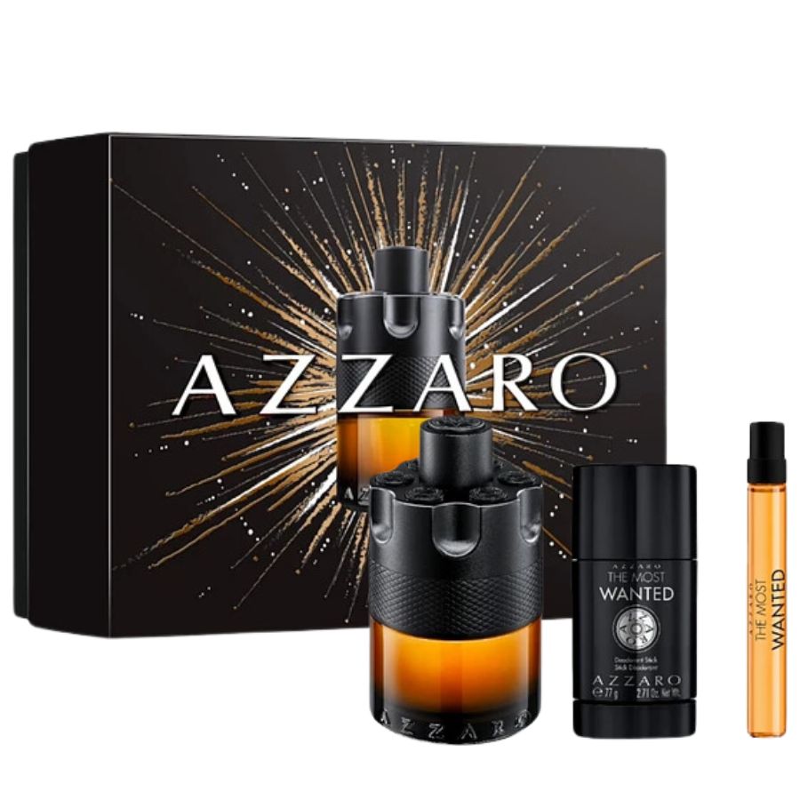 The Most Wanted by Azzaro for Men 3.4 oz PAR 3pc Gift Set - PLA