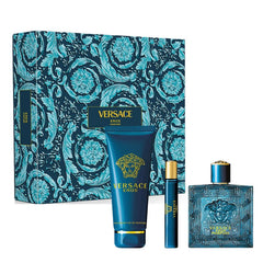Eros de Versace para hombre, 3.4 oz, PAR, set de regalo de 3 piezas