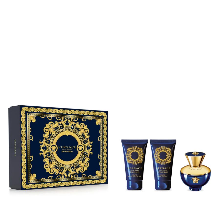 Dylan Blue by Versace for Women 1.7 oz EDT 3pc Gift Set - PLA
