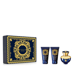 Dylan Blue de Versace para mujer, 5 ml EDT, miniset de 3 piezas