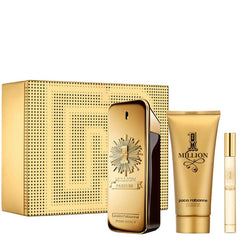 1 millón de parfum por Paco Rabanne para hombres de 3.4 oz par 3pc set de regalos