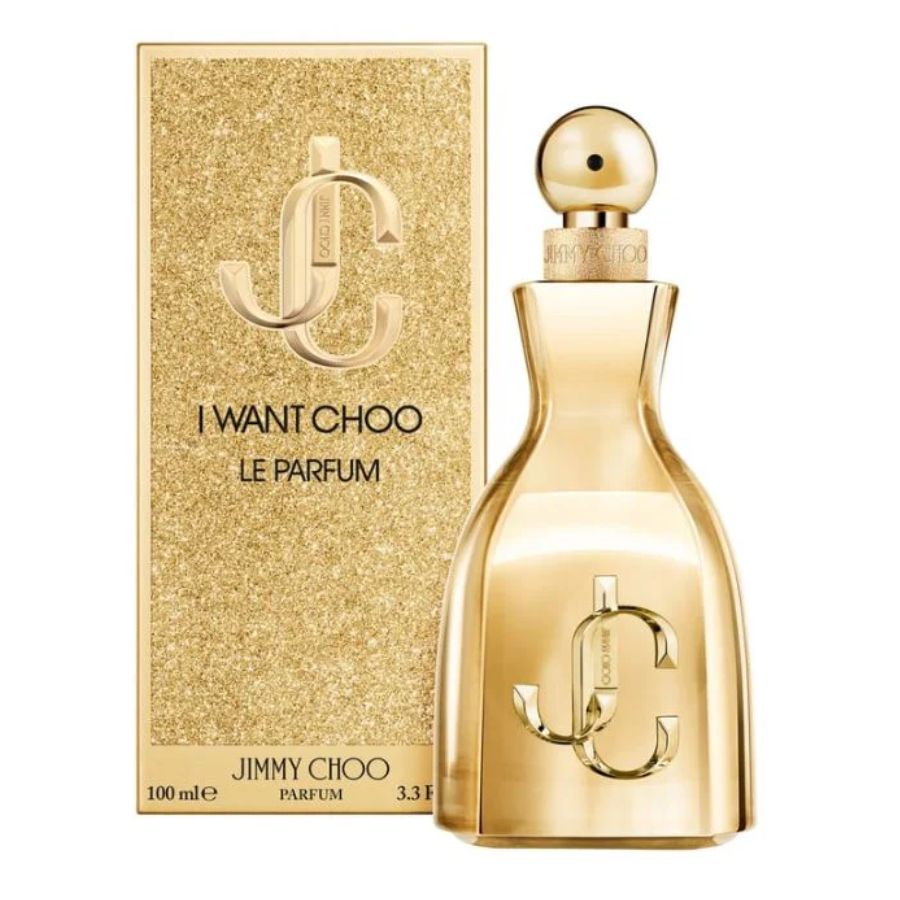 Jimmy Choo I Want Choo Le Parfum women’s parfum, 3.4 oz gold bottle