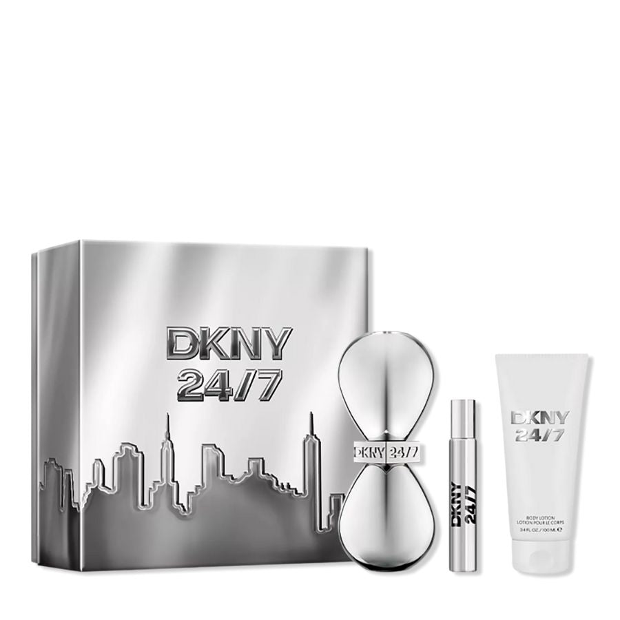 DKNY 24/7 women perfume gift set, 3.4 oz EDP, hourglass bottle