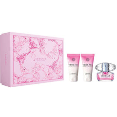 Bright Crystal de Versace para mujer, 1.7 oz EDT, set de regalo de 3 piezas