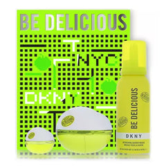 DKNY Be Delicious de Donna Karan para mujer, 3.4 oz EDP, set de regalo de 3 piezas