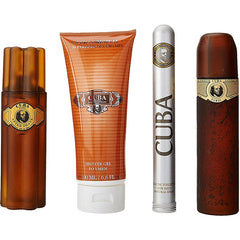 Cuba Gold by Cuba Paris for Men 3.4 oz EDT 4pc Gift Set