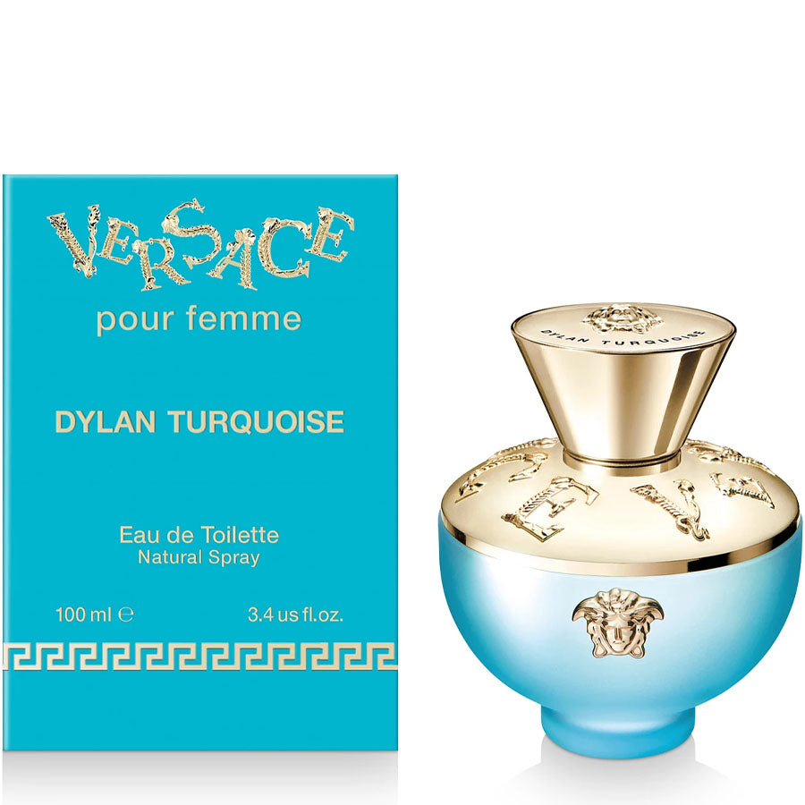 Dylan Blue Turquoise by Versace W-3.4-EDT-NIB - Perfumes Los Angeles