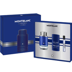 Explorer Ultra Blue by Montblanc for Men 3.4 oz EDP 3pc Gift Set