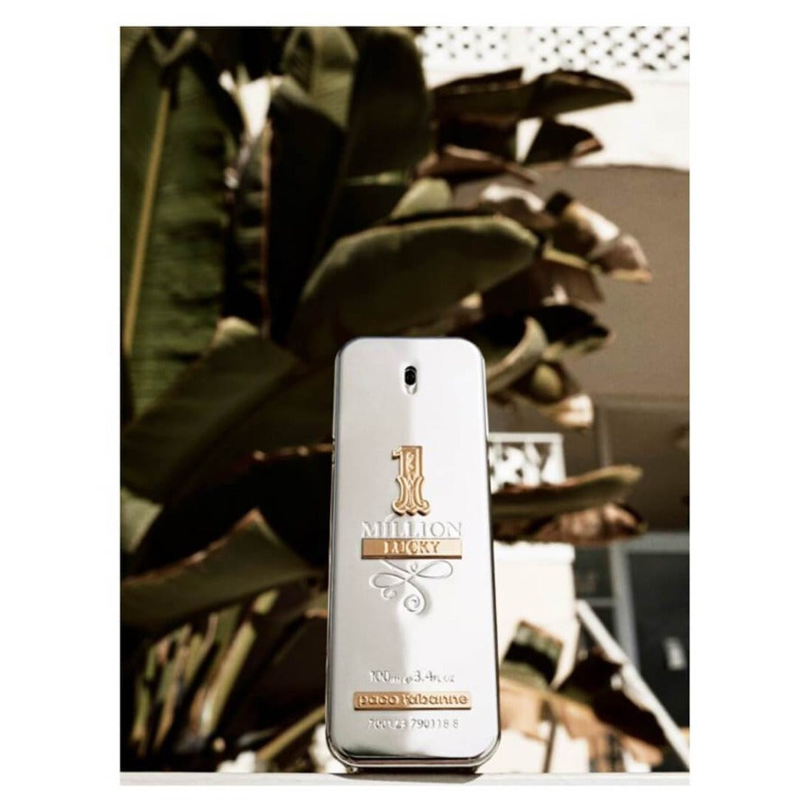 Foto de 1 Million Lucky de Paco Rabanne para hombres EDT en aerosol de 3.4 oz