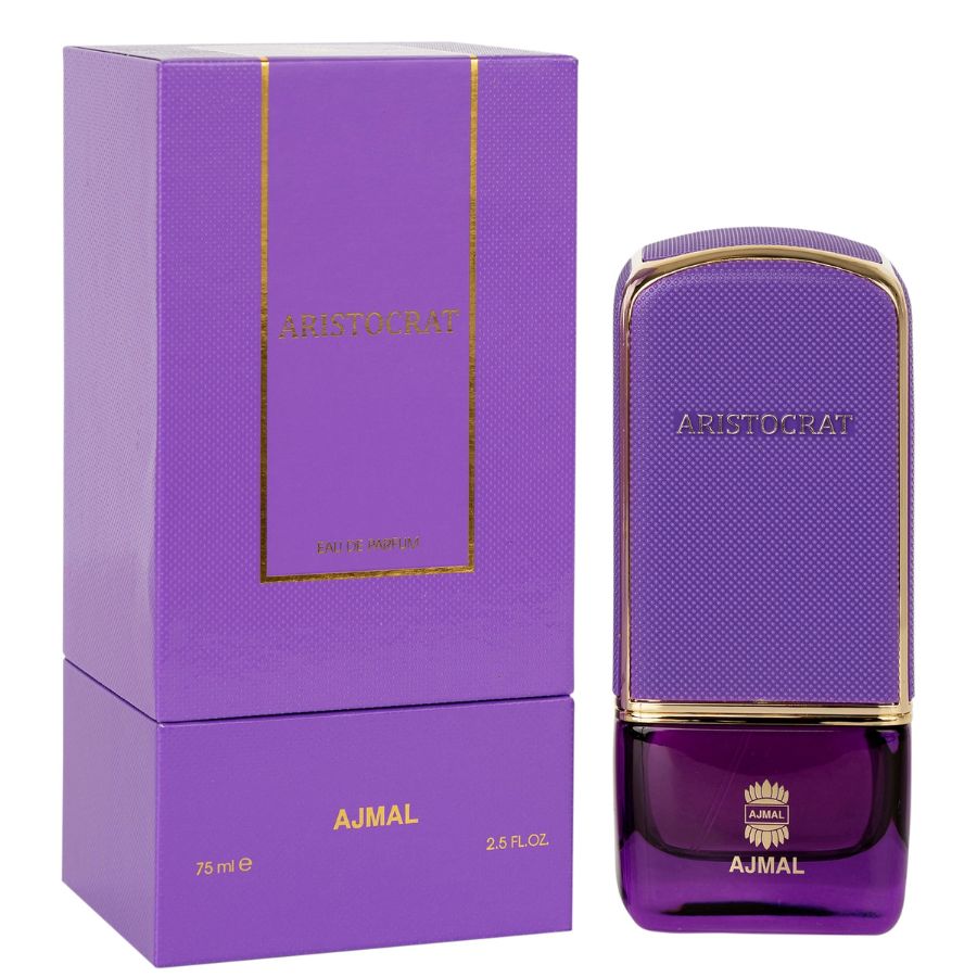 Ajmal Aristocrat for Her women’s EDP 2.5 oz violet bottle, boxed