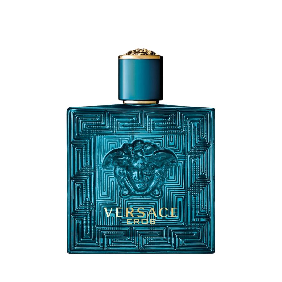 Probador de EDT para hombre Eros by Versace, botella turquesa de 3,4 oz