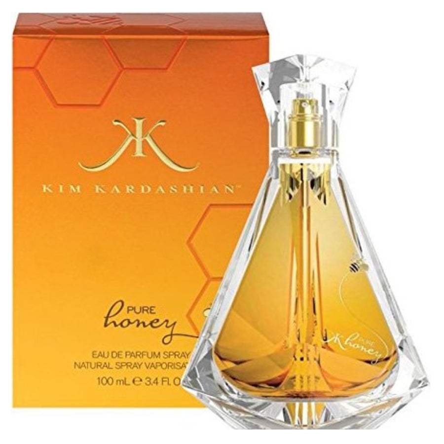 Pure Honey by Kim Kardashian perfume in golden 3.4 oz bottle