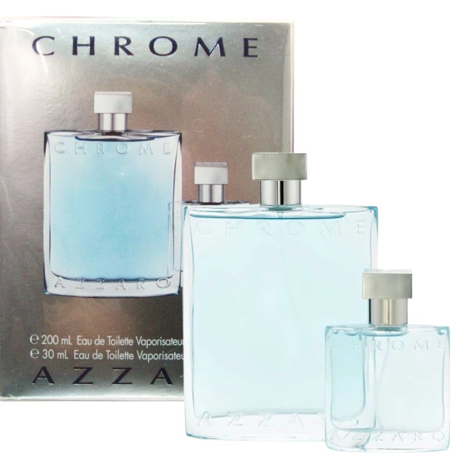 Chrome by Azzaro men's EDT gift set, 6.7 oz + 1 oz