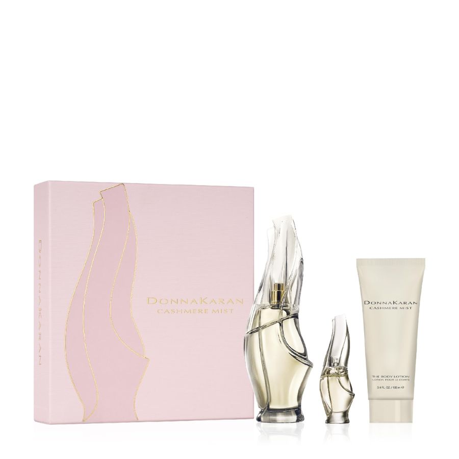 Cashmere Mist by Donna Karan for Women 3.4 oz EDP 3pc Gift Set - PLA