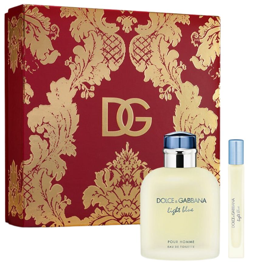 Light Blue pour Homme 4.2 oz men’s EDT 2-piece gift set