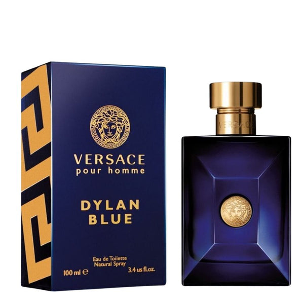 Versace Dylan Blue men’s EDT 3.4 oz deep-blue Medusa bottle