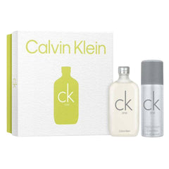 CK One de Calvin Klein para unisex, 3.4 oz EDT, set de regalo de 2 piezas