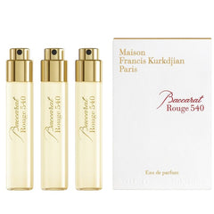 Baccarat Rouge 540 de Maison Francis Kurkdjian para unisex, 0.3 oz EDP, set de regalo de 3 piezas