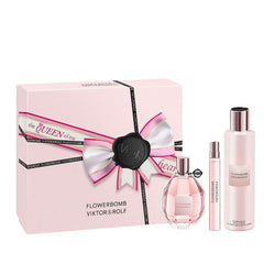 Flowerbomb de Victor &amp; Rolf para mujer, 3.4 oz EDP, set de regalo de 3 piezas