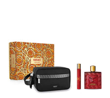 Eros Flame by Versace for Men 3.4 oz EDT 3 PC Gift Set