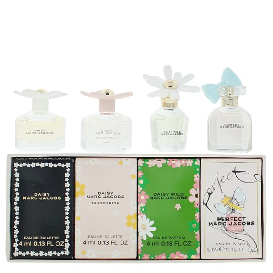 Marc Jacobs Collection Women 4pc Mini EDP and EDT Gift Set with Daisy bottles