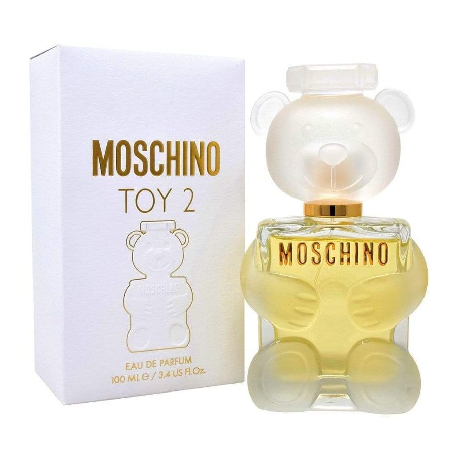 Toy 2 de Moschino, EDP para mujer de 3,4 oz en botella transparente con forma de osito de peluche