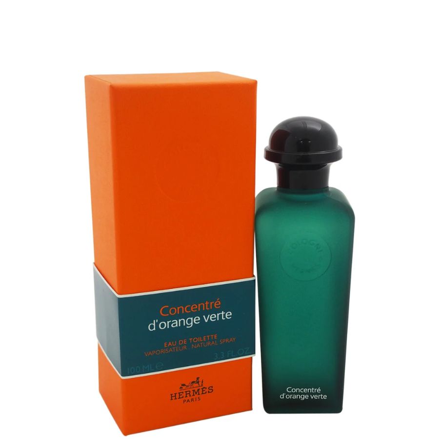 Hermès Concentré d’Orange Verte EDT 3.4 oz unisex cologne, green lantern bottle