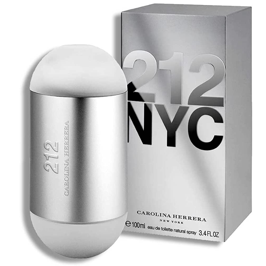212 by Carolina Herrera women’s EDT 3.4 oz silver bottle