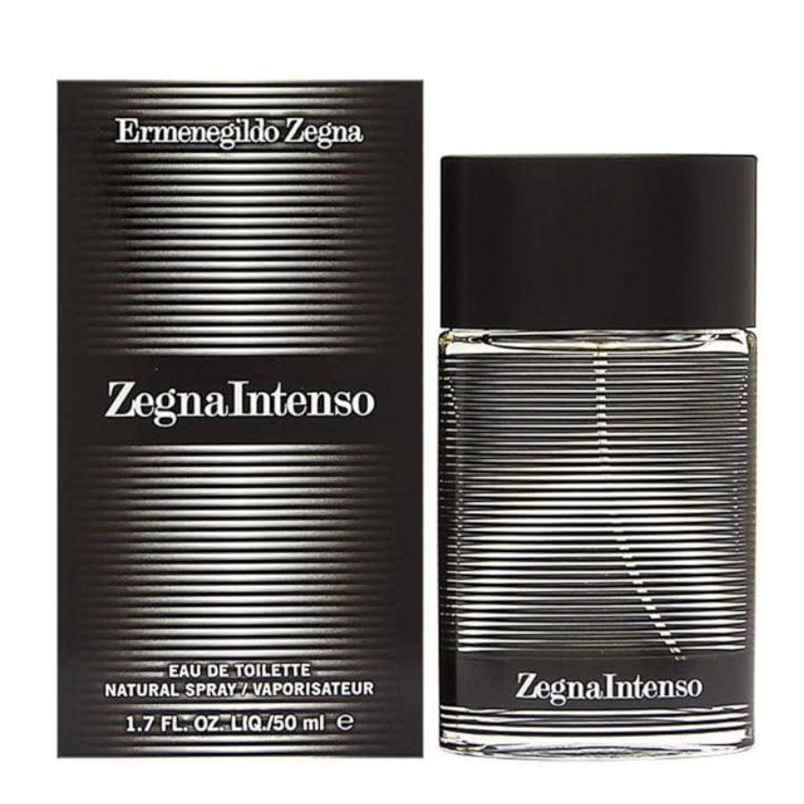 Zegna Intenso perfume 1.7 oz EDT Spray striped bottle