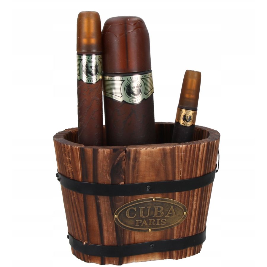 Cuba Gold by Cuba Paris men’s EDT 3.4 oz 3-pc bucket gift set