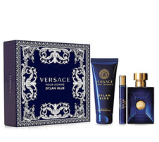 Dylan Blue by Versace for Men 3.4 oz EDT 3pc Gift Set