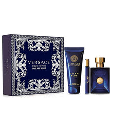 Dylan Blue by Versace for Men 3.4 oz EDT 3pc Gift Set