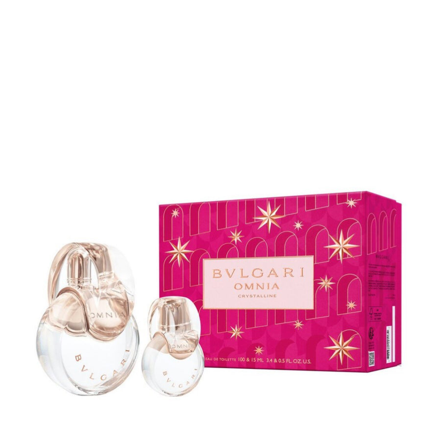Omnia Crystalline by Bvlgari for Women 3.4 oz EDP 2pc Gift Set (15 ml)
