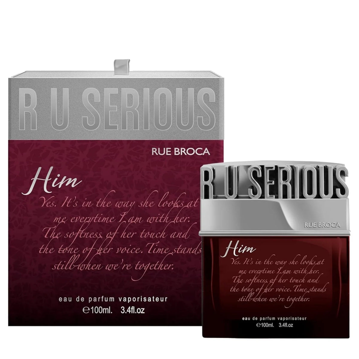 Rue Broca R U Serious Him men's perfume 3.4 oz bottle