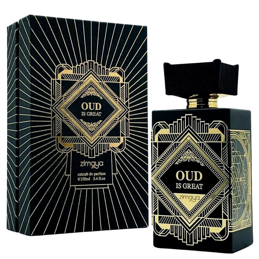 Noya Oud Is Great by Afnan unisex EDP black gold bottle