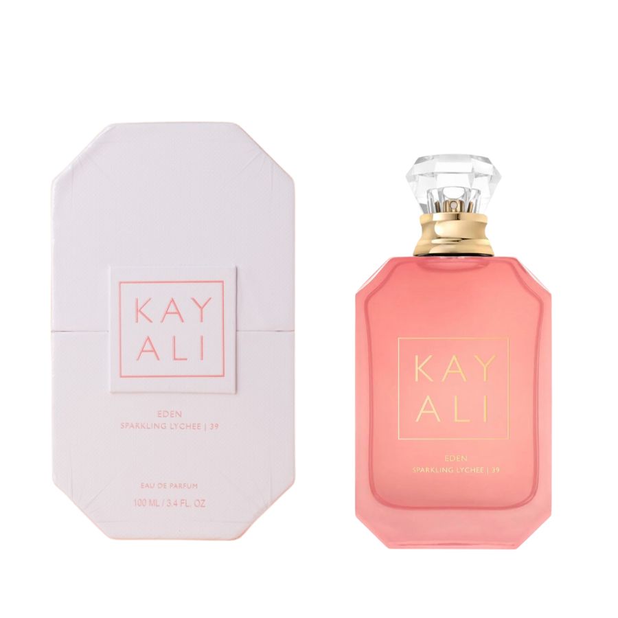 Eden Sparkling Lychee | 39 by Kayali EDP 3.4 oz pink bottle