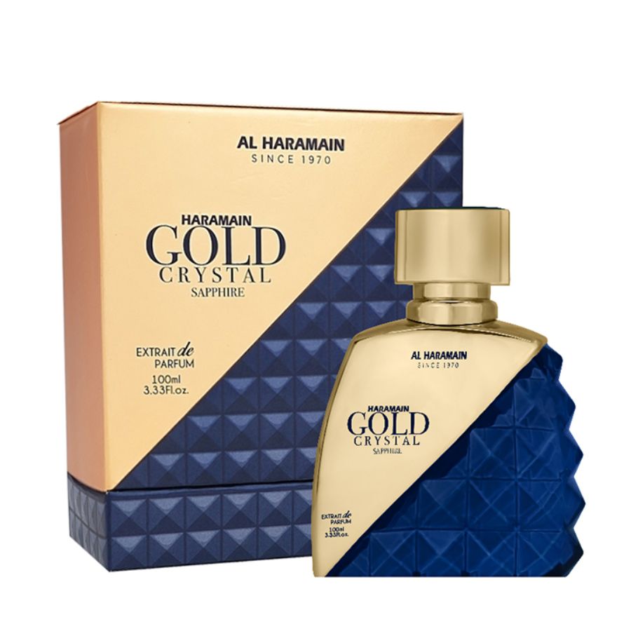 Gold Crystal Sapphire by Al Haramain unisex parfum 3.4 oz jewel bottle