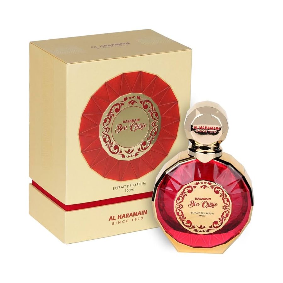 Bon Cherie by Al Haramain women’s parfum 3.4 oz red-gold bottle