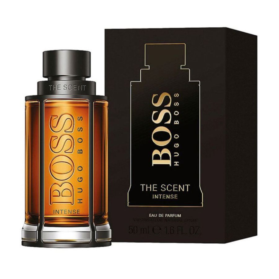 The Scent Intense by Hugo Boss men’s EDP spray 1.7 oz amber bottle