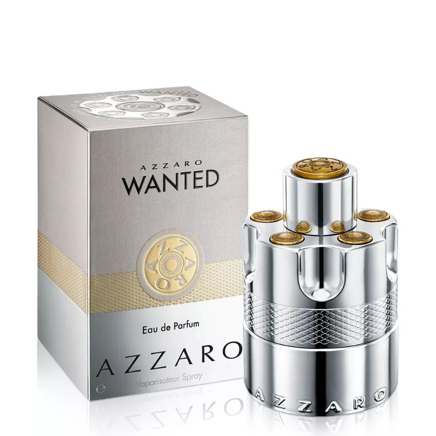 Wanted by Azzaro EDP spray para hombre, botella de barril plateada de 1,7 oz