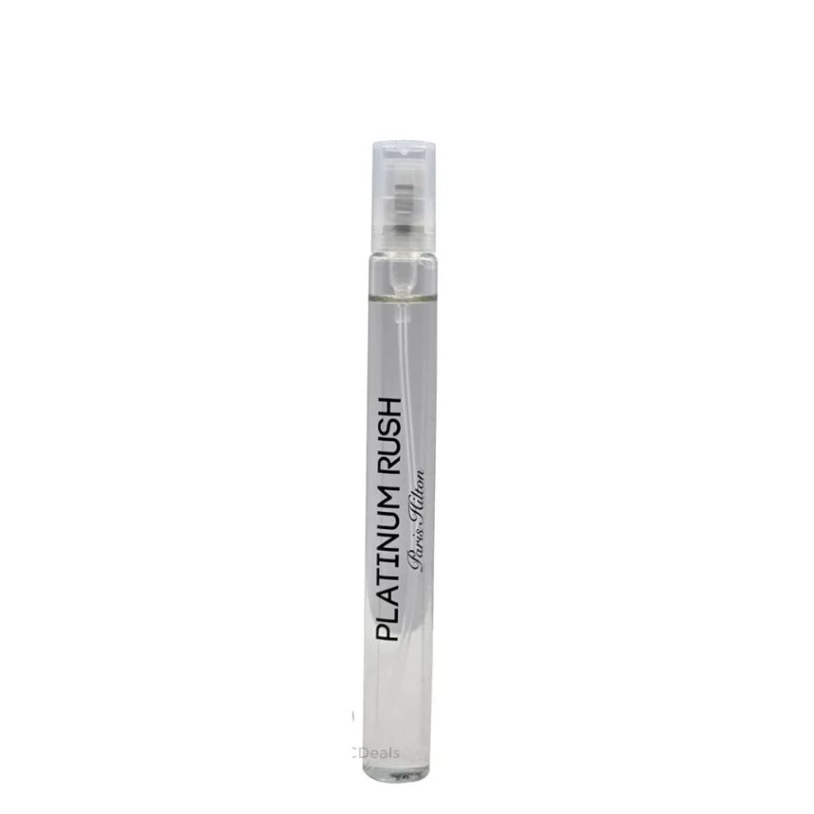 Platinum Rush by Paris Hilton 0.3 oz EDP travel spray, silver