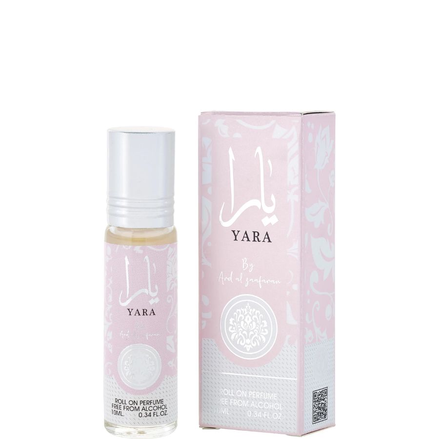 Yara by Lattafa EDP para mujer en mini spray de 10 ml, rosa rubor